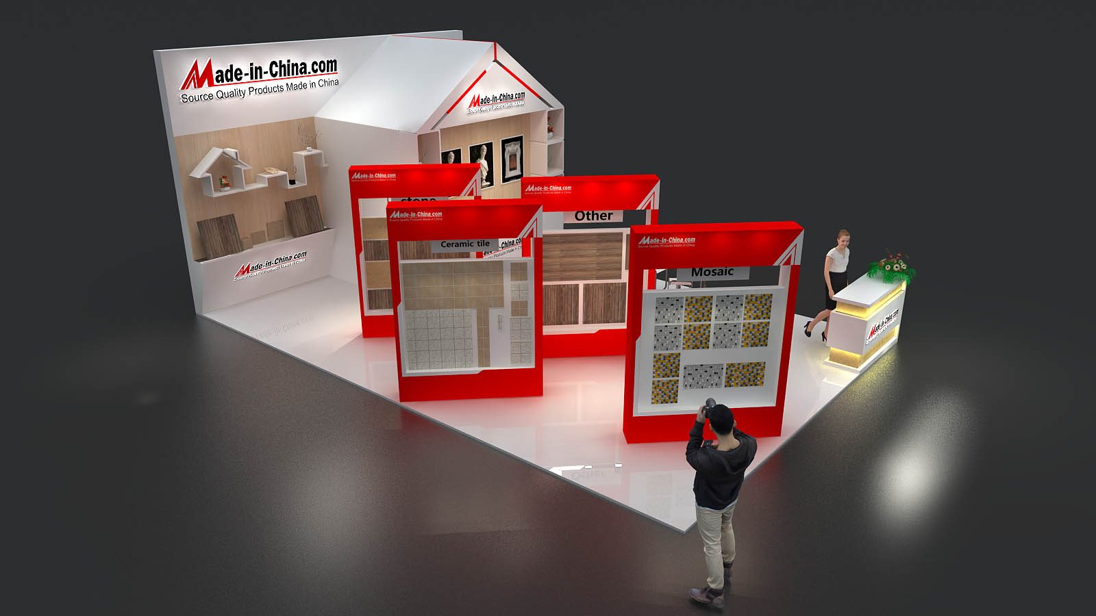 中国制造网 · 美国石材展 54m² 效果图 3