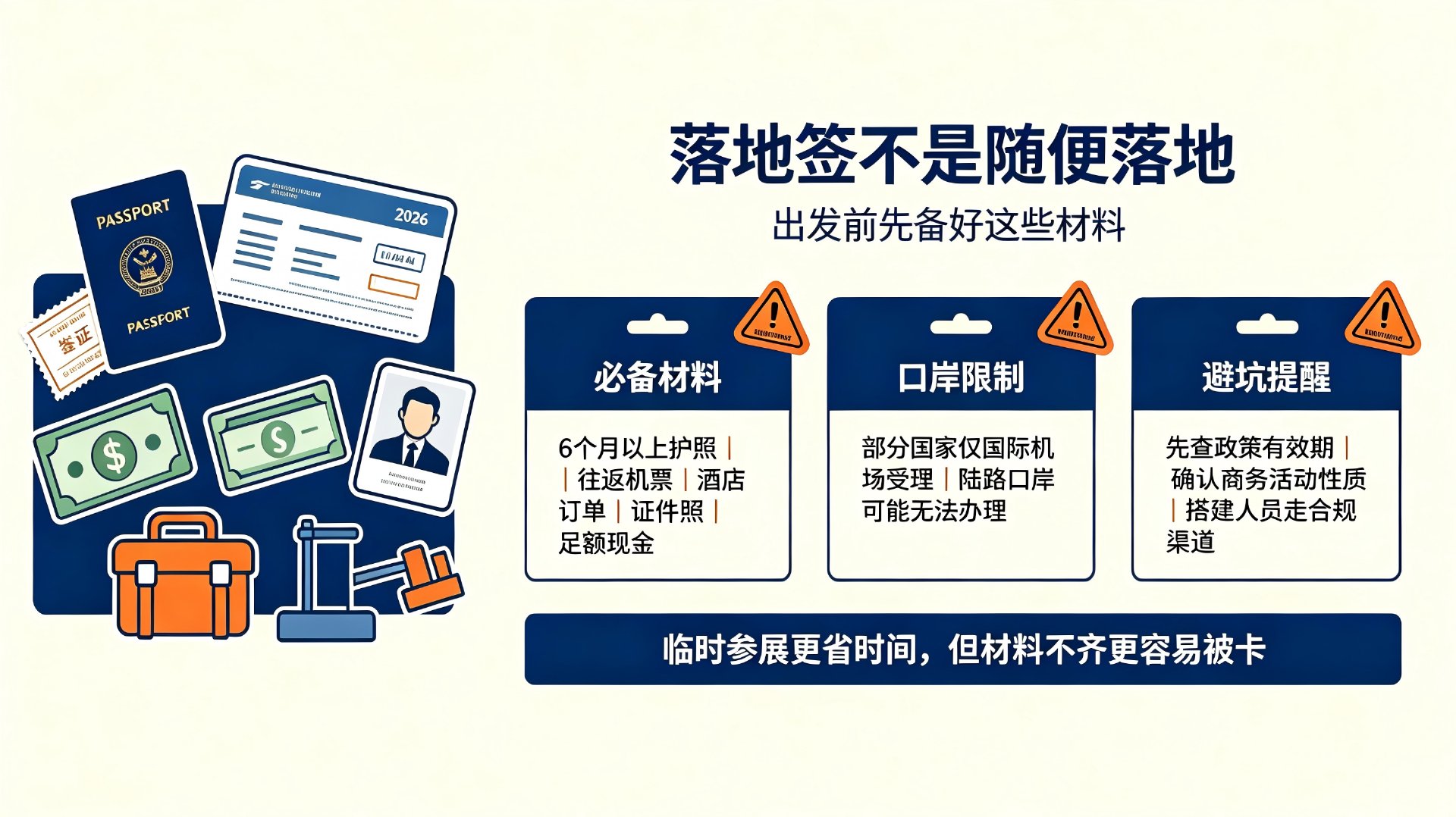落地签不是随便落地：出发前先备好这些材料